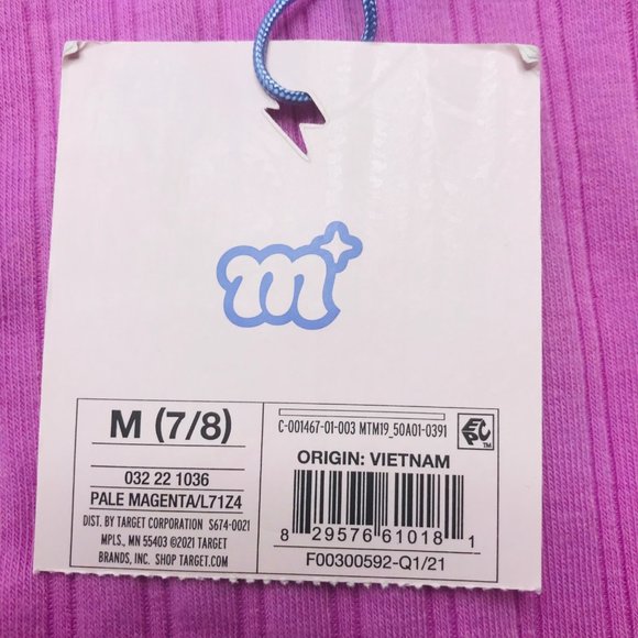 More Than Magic Girl's Size Medium 7-8 Sleeveless Ribbed Tank Pale Magenta New - Picture 4 of 11